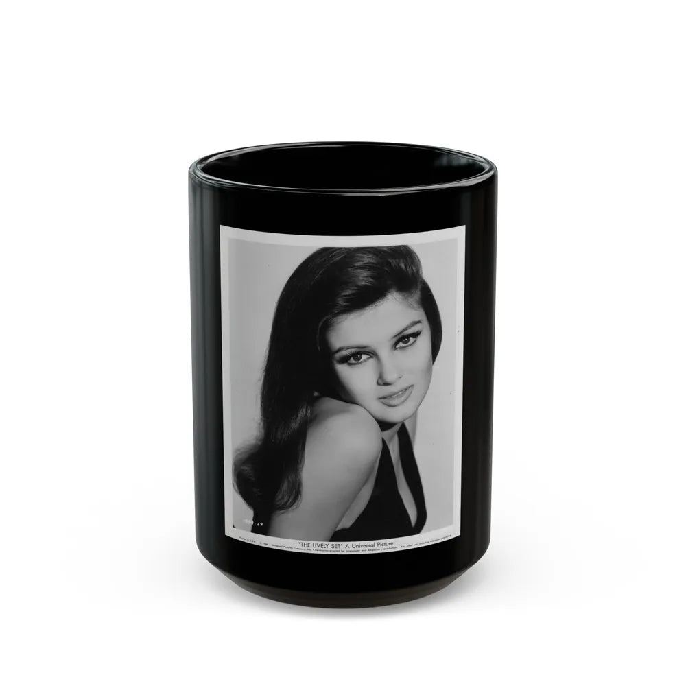 Pamela Tiffin #07 (Vintage Female Icon) Black Coffee Mug-15oz-Go Mug Yourself