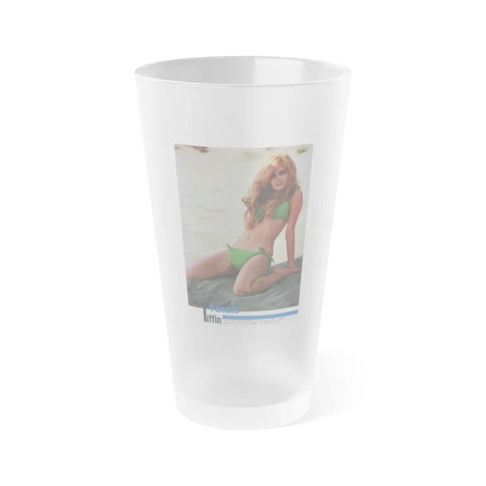 Pamela Tiffin #10 (Vintage Female Icon) Frosted Pint Glass 16oz-16oz-Frosted-Go Mug Yourself