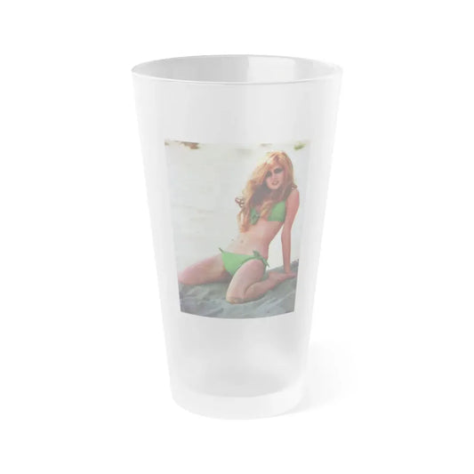 Pamela Tiffin #102 (Vintage Female Icon) Frosted Pint Glass 16oz 16oz Frosted - Go Mug Yourself
