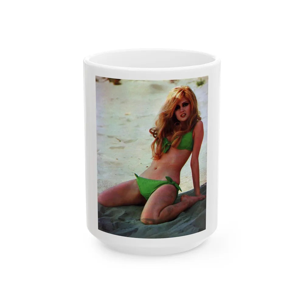 Pamela Tiffin #102 (Vintage Female Icon) White Coffee Mug-15oz-Go Mug Yourself