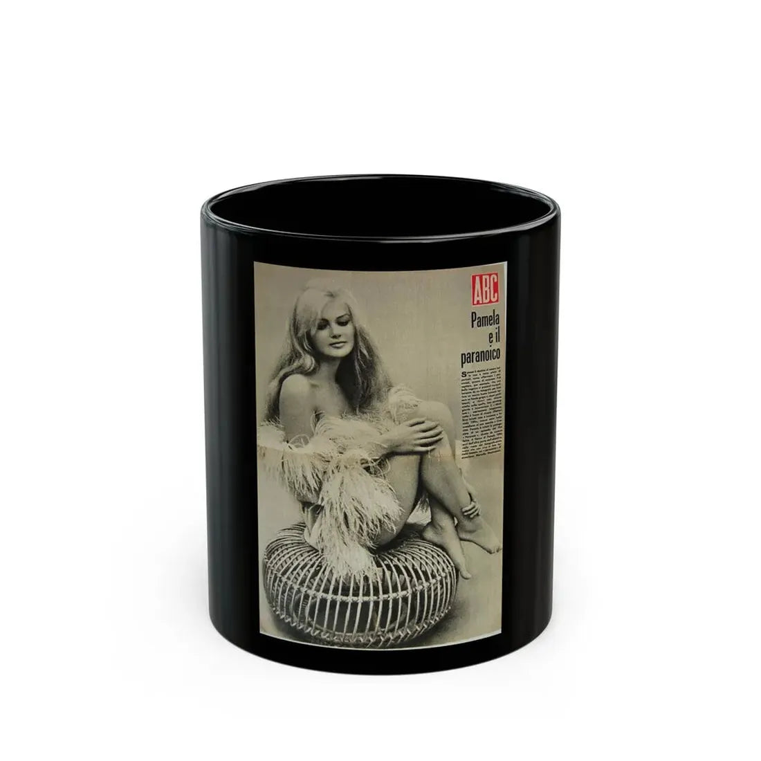 Pamela Tiffin #110 - Mag. Cover (Vintage Female Icon) Black Coffee Mug 11oz - Go Mug Yourself