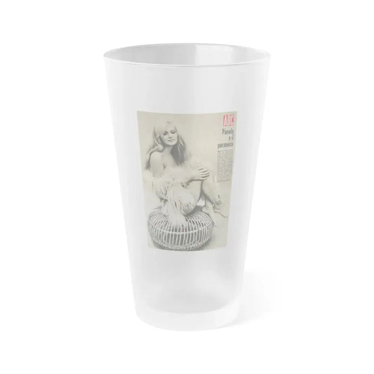 Pamela Tiffin #110 - Mag. Cover (Vintage Female Icon) Frosted Pint Glass 16oz 16oz Frosted - Go Mug Yourself
