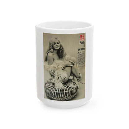 Pamela Tiffin #110 - Mag. Cover (Vintage Female Icon) White Coffee Mug 15oz - Go Mug Yourself