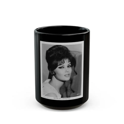 Pamela Tiffin #1111 (Vintage Female Icon) Black Coffee Mug-15oz-Go Mug Yourself