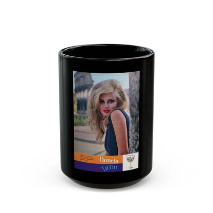 Pamela Tiffin #112 (Vintage Female Icon) Black Coffee Mug-15oz-Go Mug Yourself