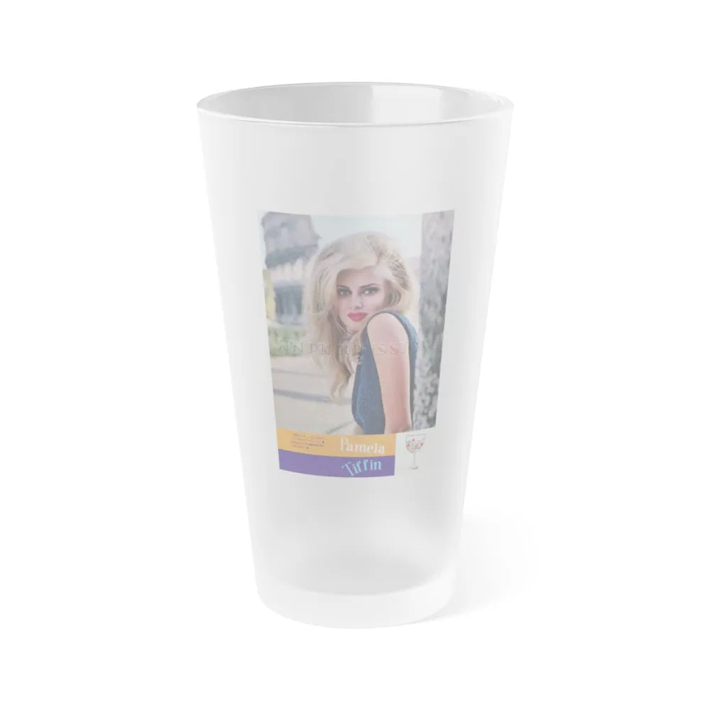 Pamela Tiffin #112 (Vintage Female Icon) Frosted Pint Glass 16oz-16oz-Frosted-Go Mug Yourself