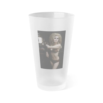 Pamela Tiffin #116 (Vintage Female Icon) Frosted Pint Glass 16oz-16oz-Frosted-Go Mug Yourself