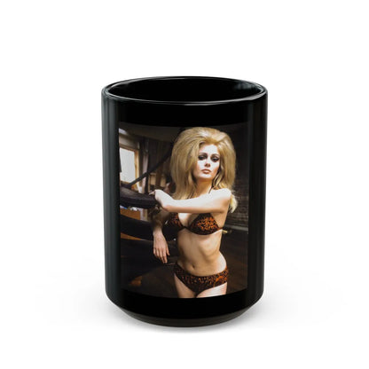 Pamela Tiffin #1161 (Vintage Female Icon) Black Coffee Mug-15oz-Go Mug Yourself