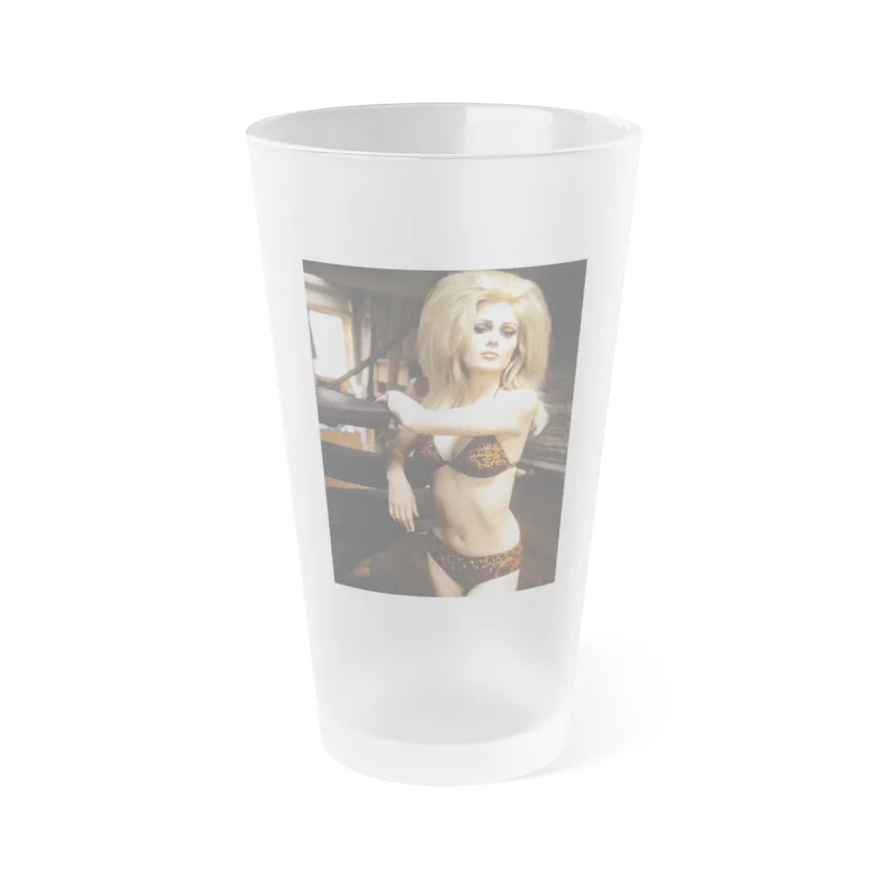 Pamela Tiffin #1161 (Vintage Female Icon) Frosted Pint Glass 16oz-16oz-Frosted-Go Mug Yourself