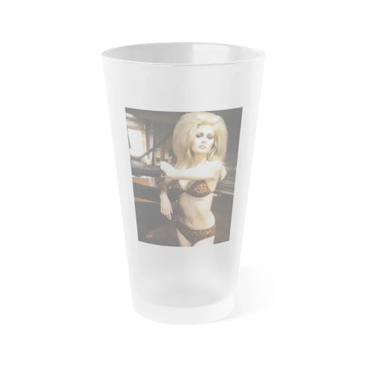 Pamela Tiffin #1161 (Vintage Female Icon) Frosted Pint Glass 16oz 16oz Frosted - Go Mug Yourself