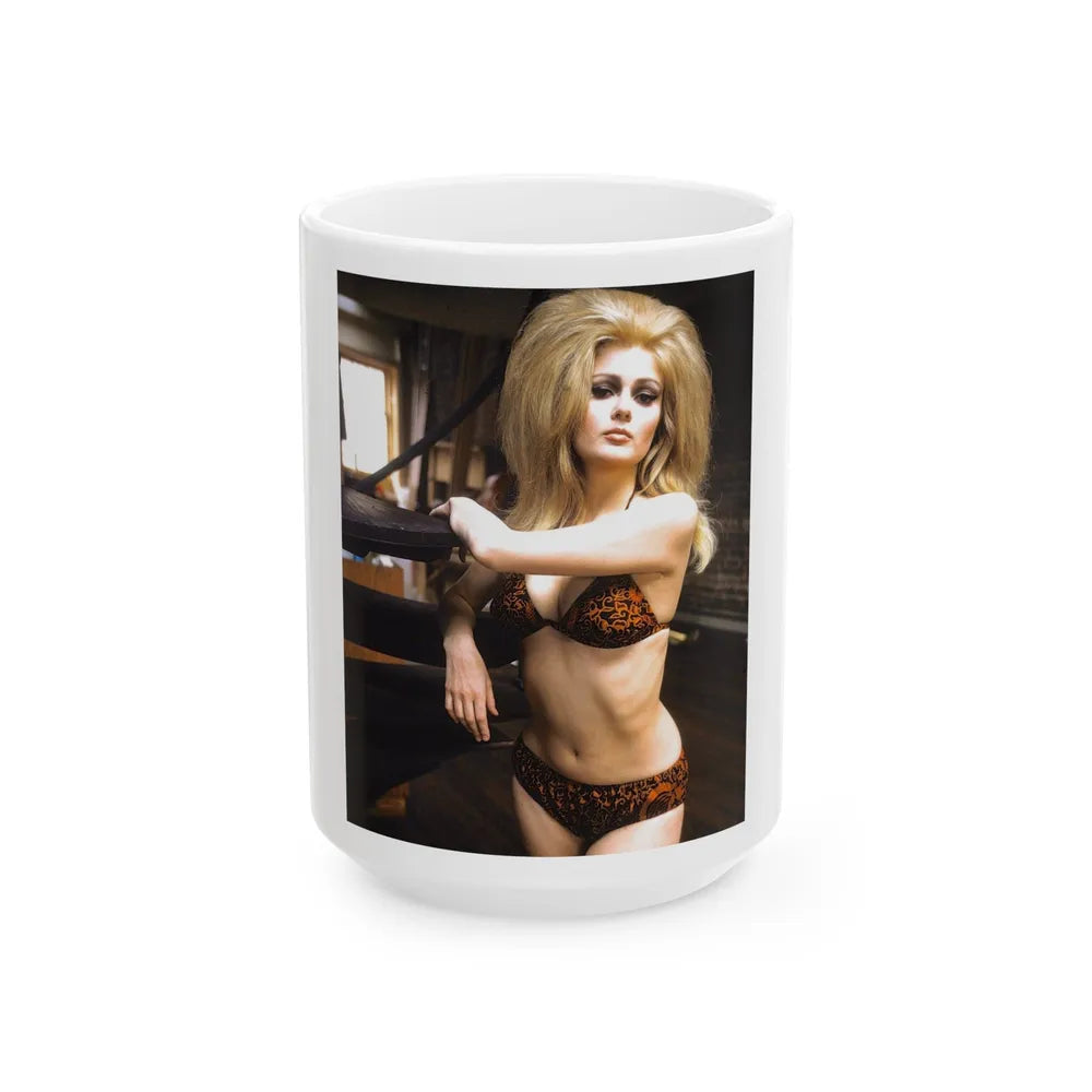 Pamela Tiffin #1161 (Vintage Female Icon) White Coffee Mug-15oz-Go Mug Yourself