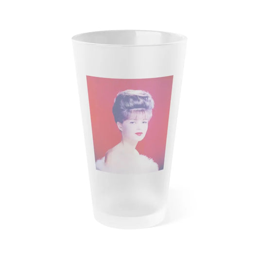 Pamela Tiffin #12 (Vintage Female Icon) Frosted Pint Glass 16oz-16oz-Frosted-Go Mug Yourself