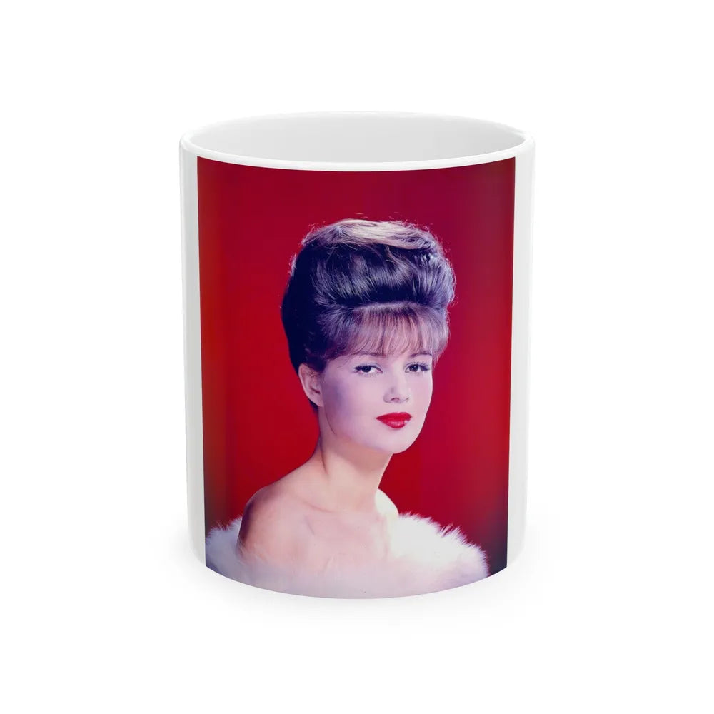 Pamela Tiffin #12 (Vintage Female Icon) White Coffee Mug-11oz-Go Mug Yourself