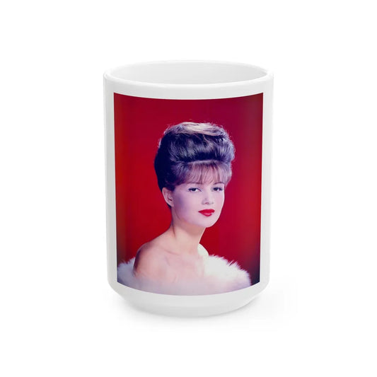 Pamela Tiffin #12 (Vintage Female Icon) White Coffee Mug-15oz-Go Mug Yourself