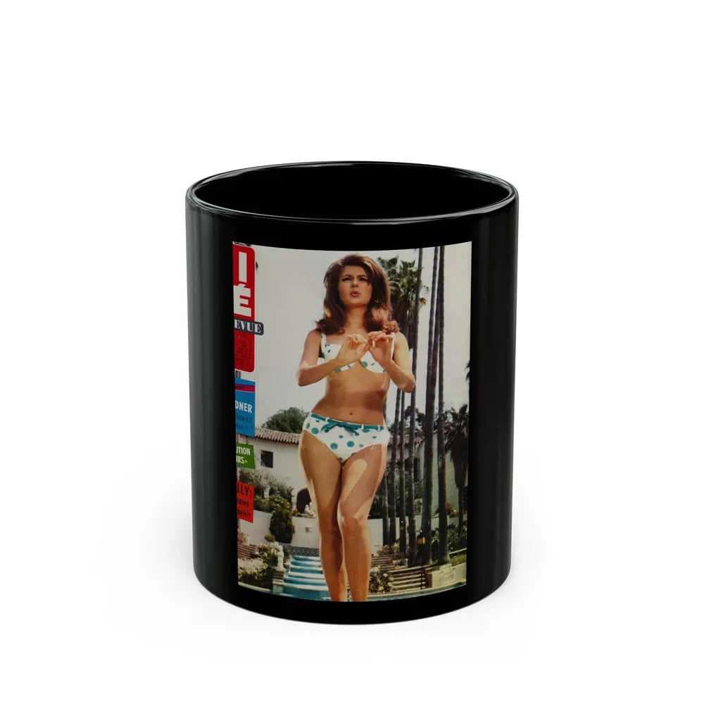 Pamela Tiffin #122 (Vintage Female Icon) Black Coffee Mug-11oz-Go Mug Yourself