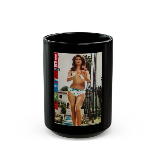 Pamela Tiffin #122 (Vintage Female Icon) Black Coffee Mug-15oz-Go Mug Yourself