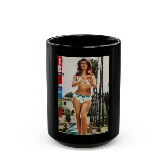 Pamela Tiffin #122 (Vintage Female Icon) Black Coffee Mug 15oz - Go Mug Yourself