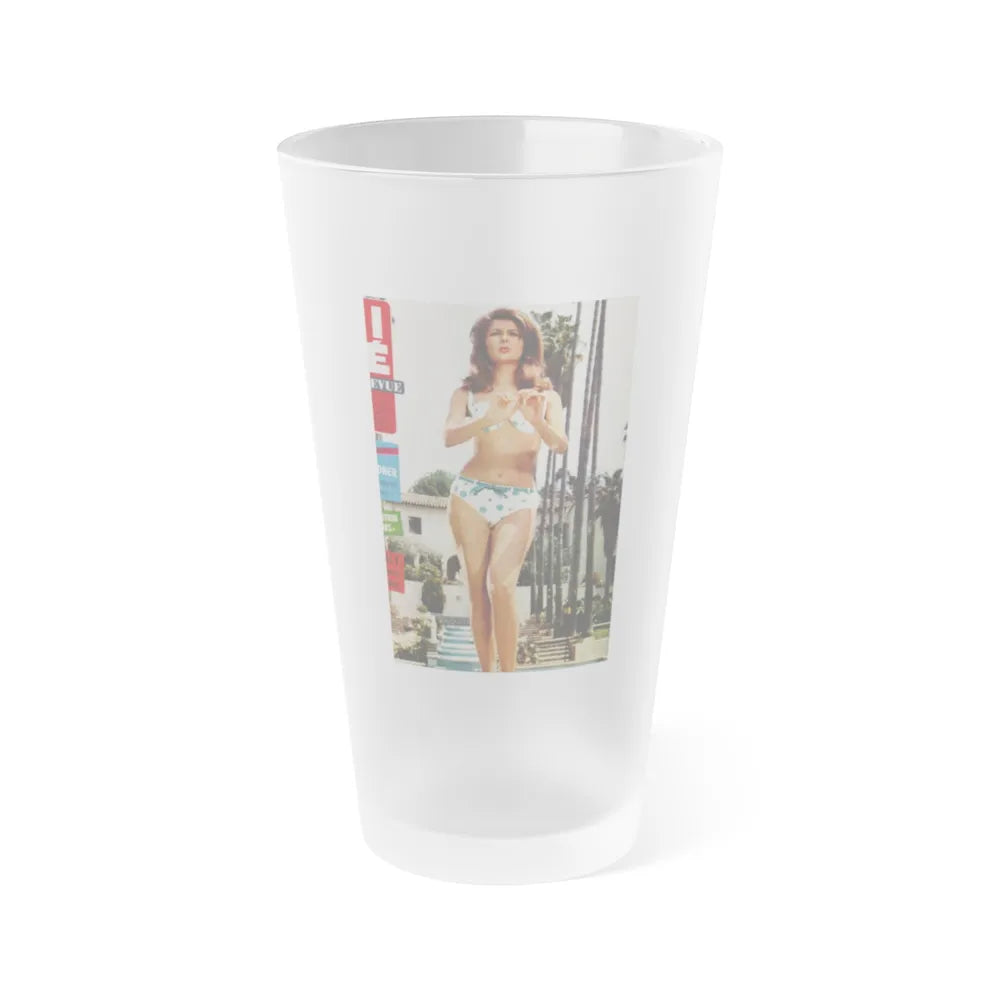 Pamela Tiffin #122 (Vintage Female Icon) Frosted Pint Glass 16oz-16oz-Frosted-Go Mug Yourself