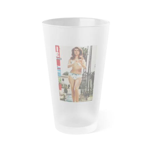 Pamela Tiffin #122 (Vintage Female Icon) Frosted Pint Glass 16oz-16oz-Frosted-Go Mug Yourself