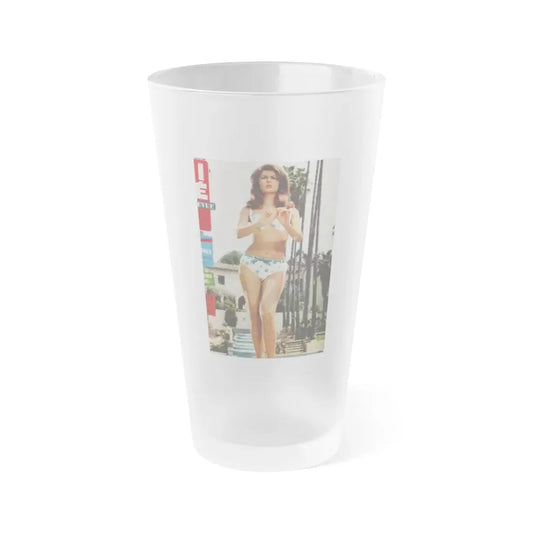Pamela Tiffin #122 (Vintage Female Icon) Frosted Pint Glass 16oz 16oz Frosted - Go Mug Yourself