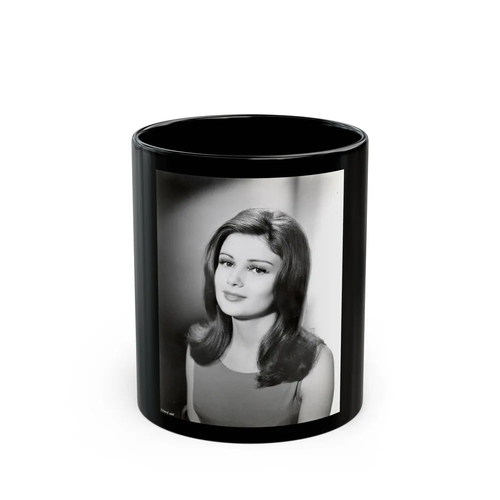 Pamela Tiffin #123 (Vintage Female Icon) Black Coffee Mug-11oz-Go Mug Yourself