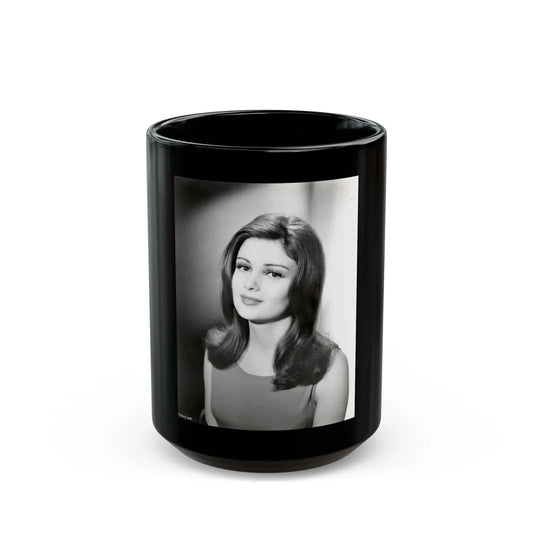 Pamela Tiffin #123 (Vintage Female Icon) Black Coffee Mug-15oz-Go Mug Yourself