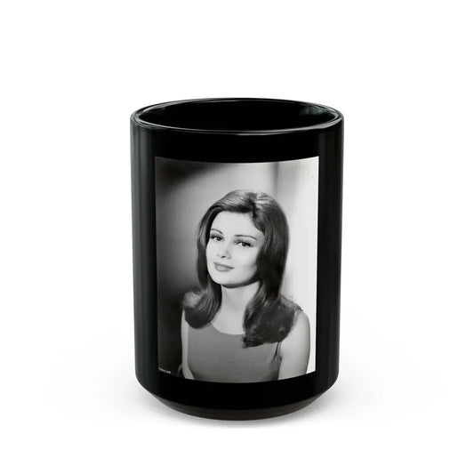 Pamela Tiffin #123 (Vintage Female Icon) Black Coffee Mug 15oz - Go Mug Yourself