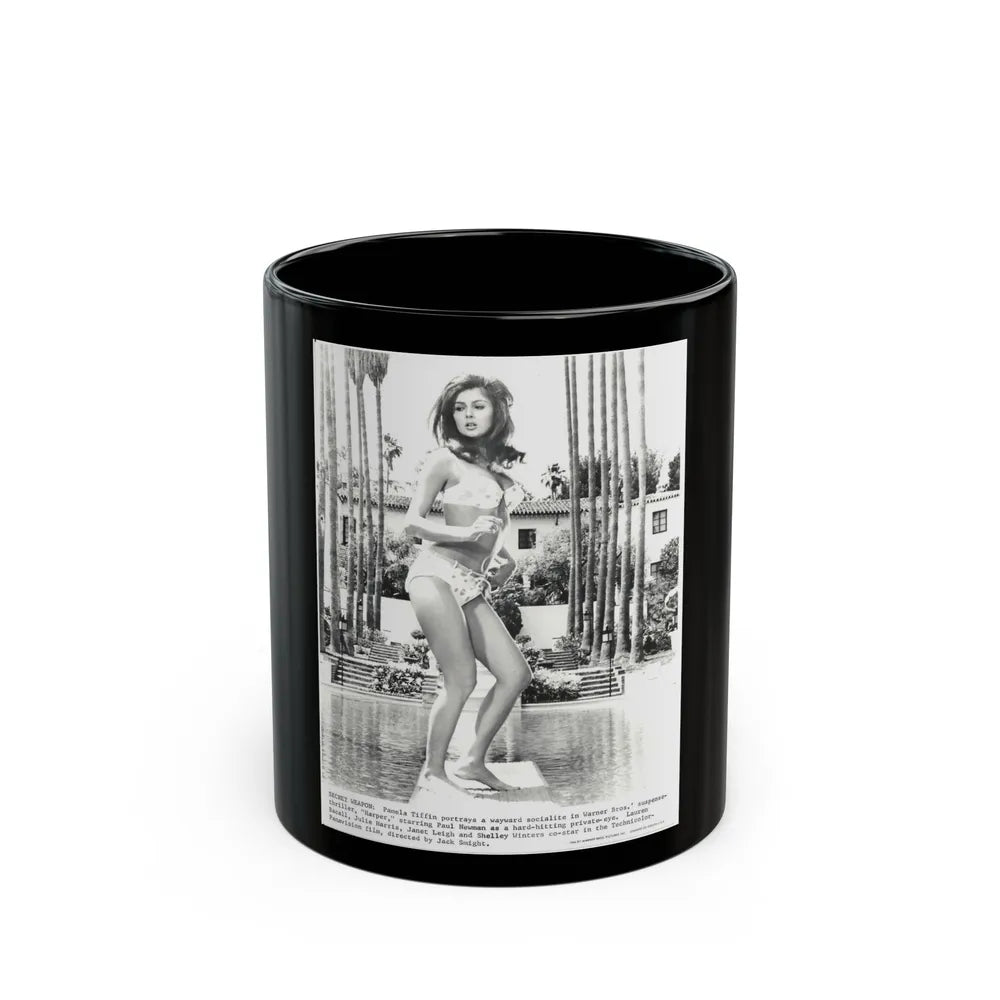 Pamela Tiffin #125 (Vintage Female Icon) Black Coffee Mug-11oz-Go Mug Yourself