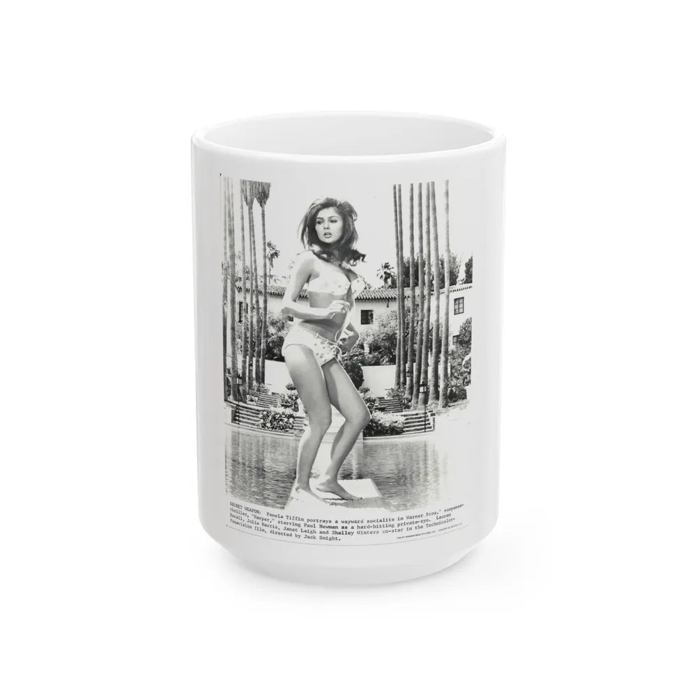 Pamela Tiffin #125 (Vintage Female Icon) White Coffee Mug-15oz-Go Mug Yourself