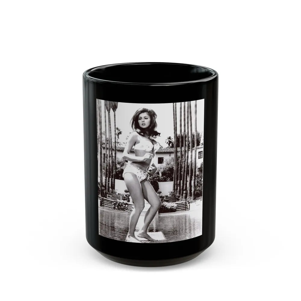 Pamela Tiffin #1251 (Vintage Female Icon) Black Coffee Mug-15oz-Go Mug Yourself