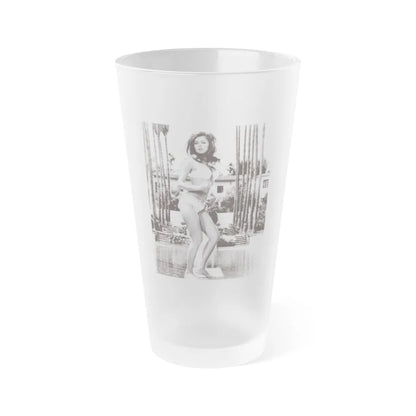 Pamela Tiffin #1251 (Vintage Female Icon) Frosted Pint Glass 16oz-16oz-Frosted-Go Mug Yourself