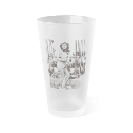 Pamela Tiffin #1251 (Vintage Female Icon) Frosted Pint Glass 16oz 16oz Frosted - Go Mug Yourself
