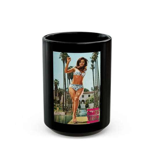 Pamela Tiffin #127 (Vintage Female Icon) Black Coffee Mug-15oz-Go Mug Yourself