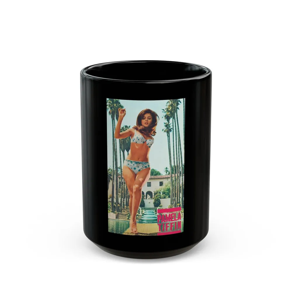 Pamela Tiffin #1271 (Vintage Female Icon) Black Coffee Mug-15oz-Go Mug Yourself