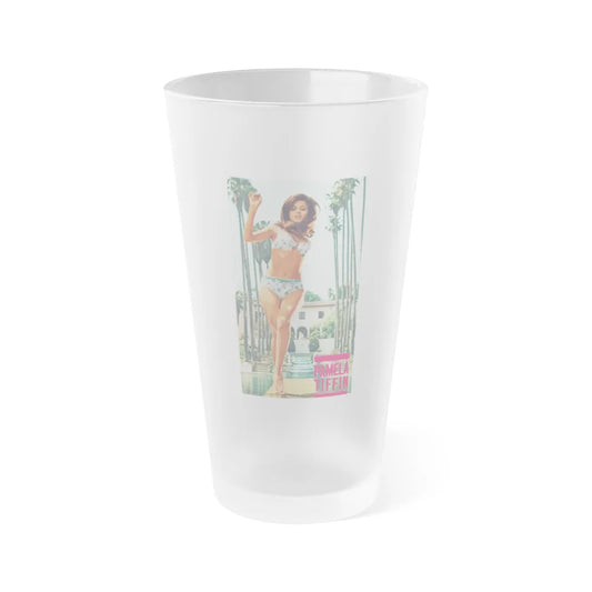 Pamela Tiffin #1271 (Vintage Female Icon) Frosted Pint Glass 16oz-16oz-Frosted-Go Mug Yourself