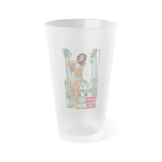 Pamela Tiffin #1271 (Vintage Female Icon) Frosted Pint Glass 16oz 16oz Frosted - Go Mug Yourself