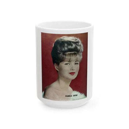 Pamela Tiffin #132 - Mag. Page (Vintage Female Icon) White Coffee Mug 15oz - Go Mug Yourself