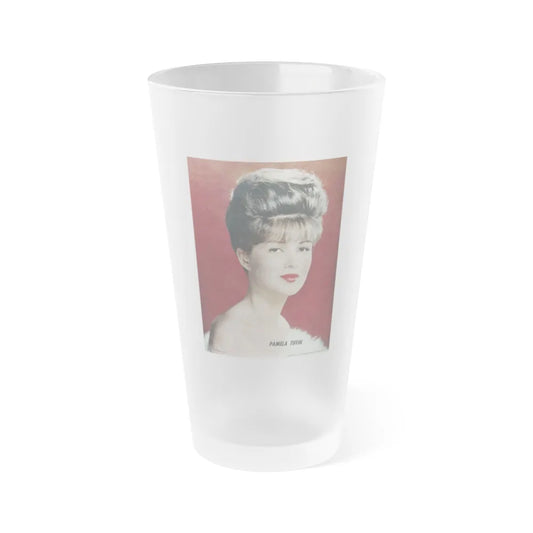 Pamela Tiffin #132 - Mag. Page (Vintage Female Icon) Frosted Pint Glass 16oz-16oz-Frosted-Go Mug Yourself