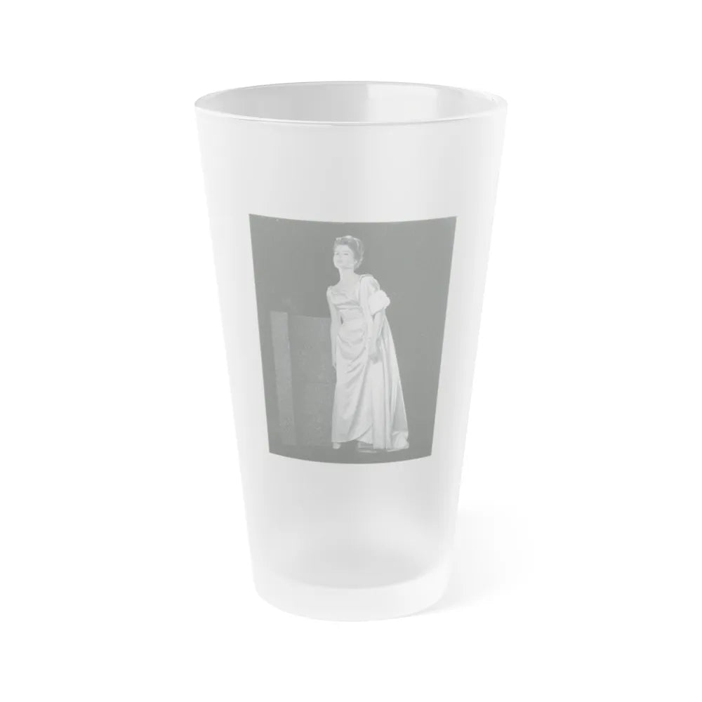 Pamela Tiffin #137 (Vintage Female Icon) Frosted Pint Glass 16oz-16oz-Frosted-Go Mug Yourself