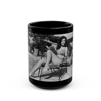 Pamela Tiffin #139 (Vintage Female Icon) Black Coffee Mug-15oz-Go Mug Yourself