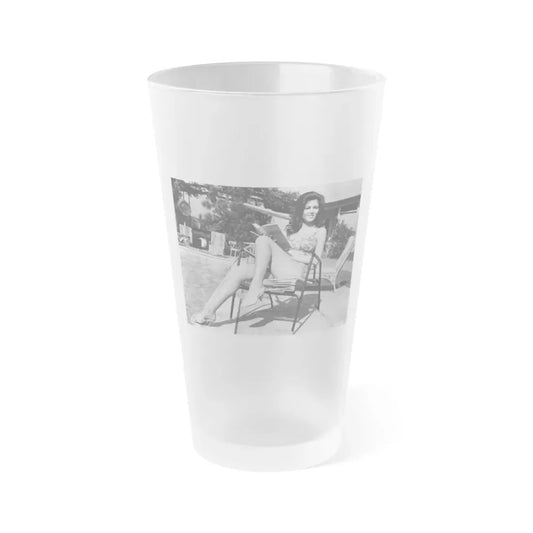 Pamela Tiffin #139 (Vintage Female Icon) Frosted Pint Glass 16oz 16oz Frosted - Go Mug Yourself