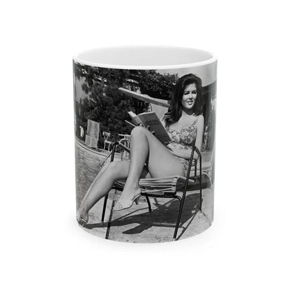 Pamela Tiffin #139 (Vintage Female Icon) White Coffee Mug-11oz-Go Mug Yourself