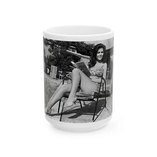 Pamela Tiffin #139 (Vintage Female Icon) White Coffee Mug-15oz-Go Mug Yourself