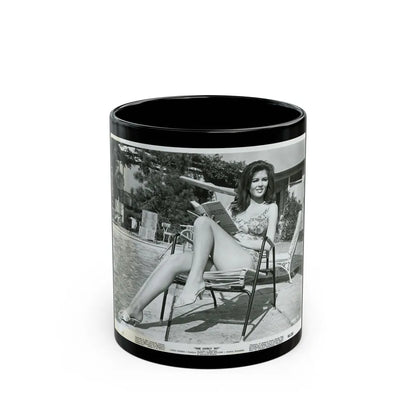 Pamela Tiffin #1392 (Vintage Female Icon) Black Coffee Mug-11oz-Go Mug Yourself