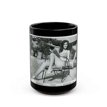 Pamela Tiffin #1392 (Vintage Female Icon) Black Coffee Mug-15oz-Go Mug Yourself