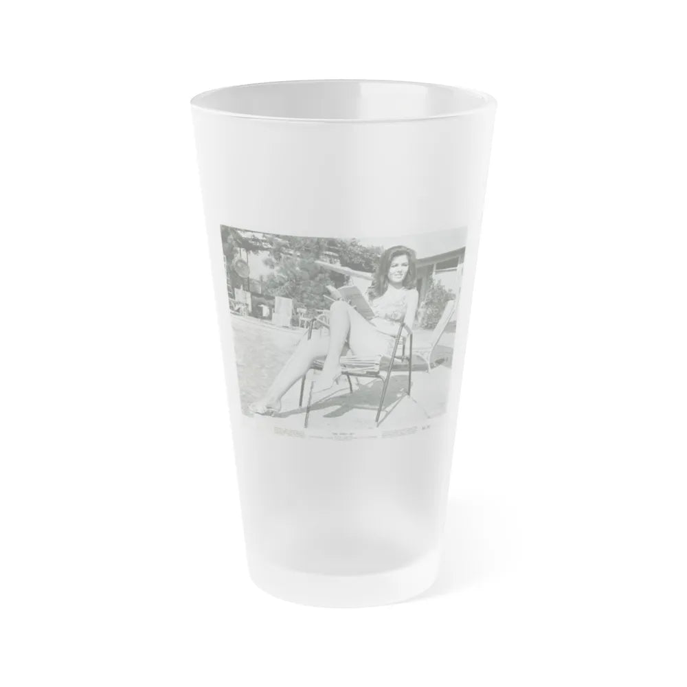 Pamela Tiffin #1392 (Vintage Female Icon) Frosted Pint Glass 16oz-16oz-Frosted-Go Mug Yourself