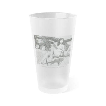 Pamela Tiffin #1392 (Vintage Female Icon) Frosted Pint Glass 16oz-16oz-Frosted-Go Mug Yourself