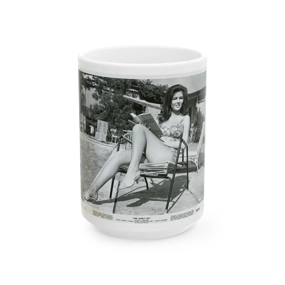 Pamela Tiffin #1392 (Vintage Female Icon) White Coffee Mug-15oz-Go Mug Yourself