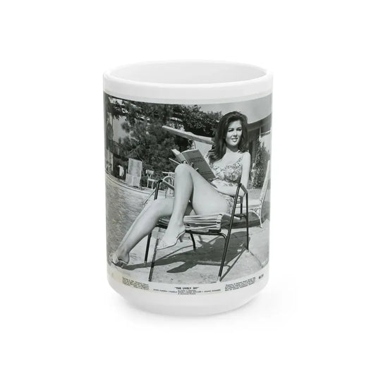 Pamela Tiffin #1392 (Vintage Female Icon) White Coffee Mug 15oz - Go Mug Yourself