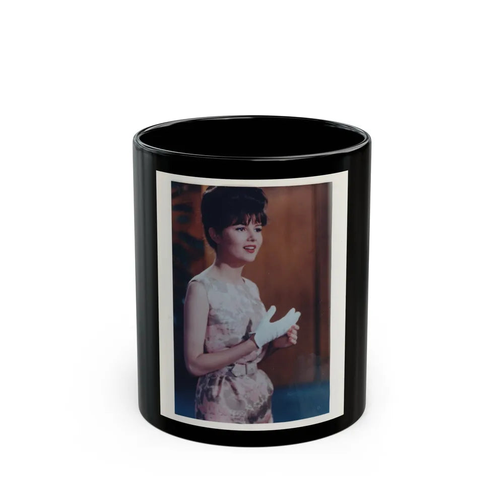 Pamela Tiffin #141 (Vintage Female Icon) Black Coffee Mug-11oz-Go Mug Yourself